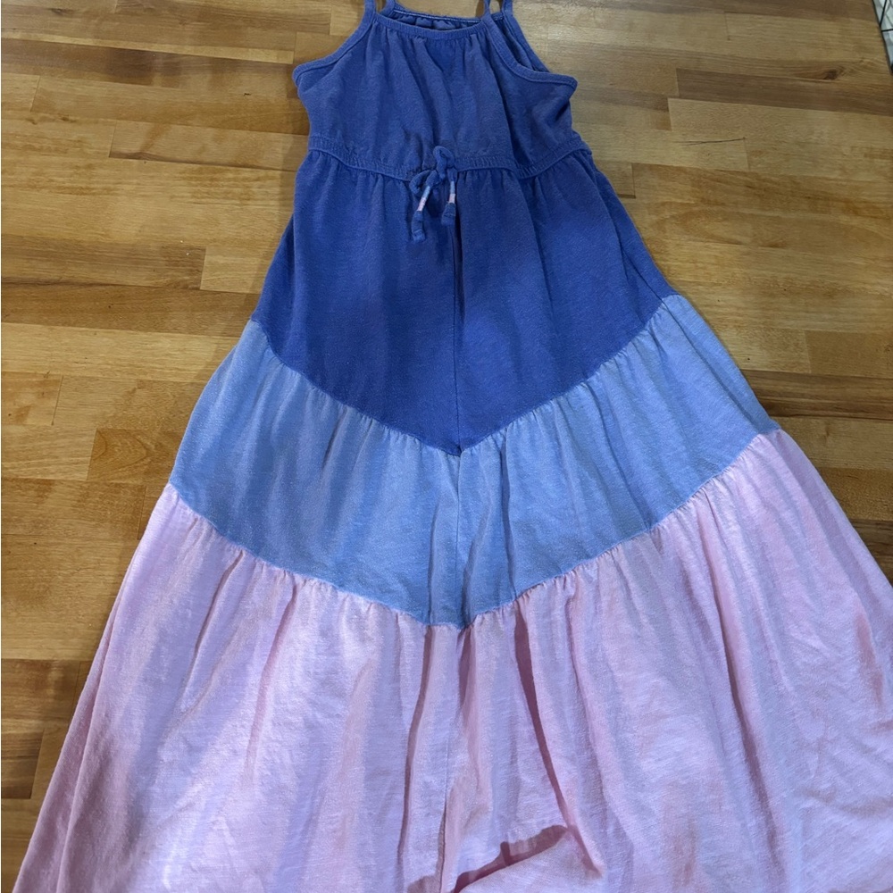 Cat & Jack Blue and Purple Tiered sun Dress - size 4/5